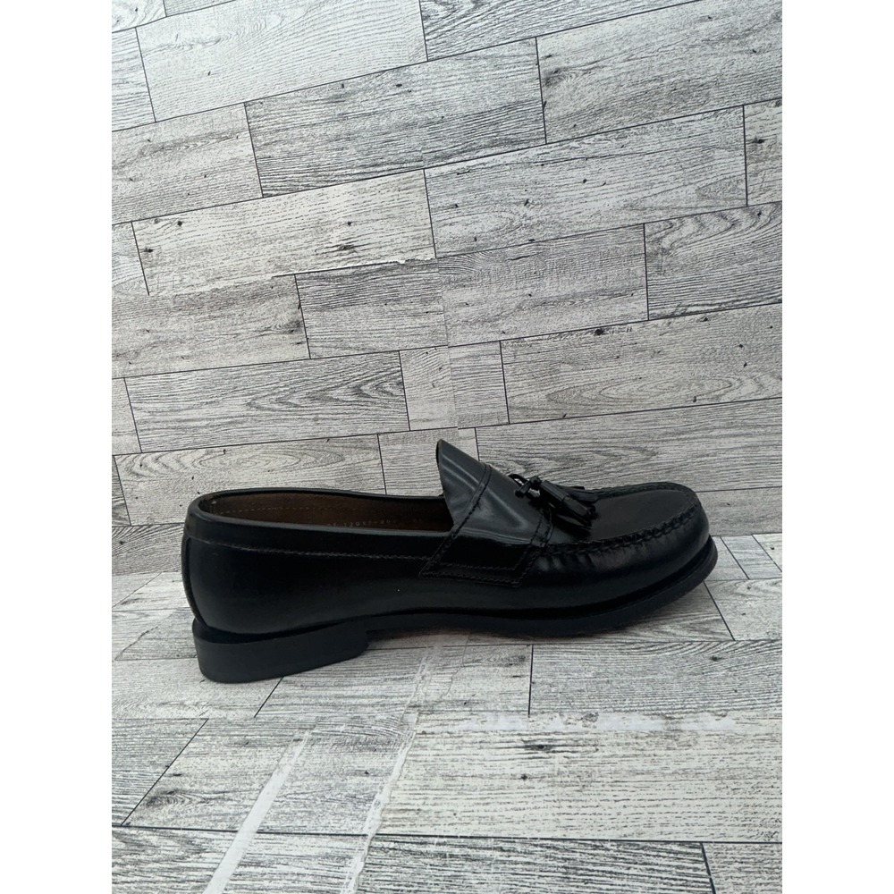 Florsheim Black Leather Tassel Loafers 3 times broader! - Picture 8 of 10